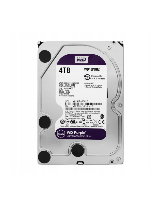Sərt Disk - WD PURPLE 4TB 24/7 (WD42PURU)