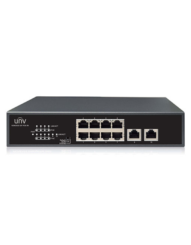 Şəbəkə keçid cihazı (Switch) - UNV NSW2020-10T-POE-IN 8PoE+2Port Switch