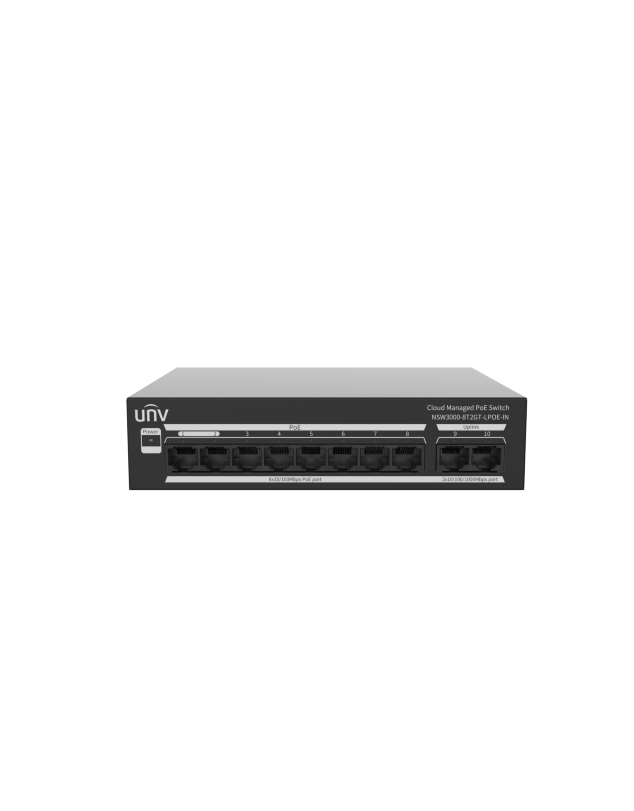 Şəbəkə keçid cihazı (Switch) - UNV POE SWITCH NSW3000-8T2GTPOE-IN (Cloud Managed Low Power)
