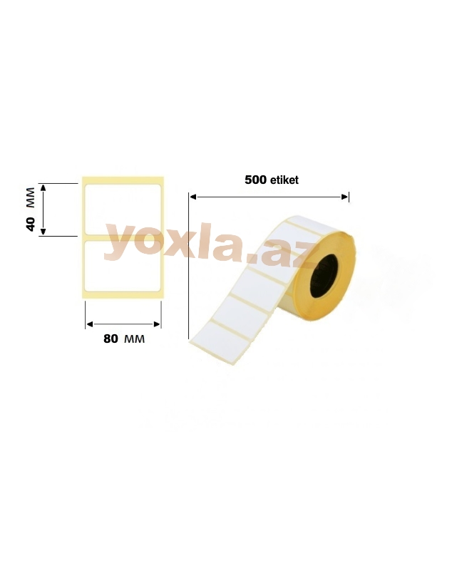 Barkod Kağızları 80x40mm 500 etiket